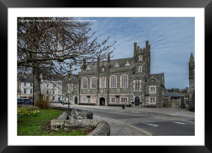 Tavistock town buildings Framed Mounted Print by Kevin White