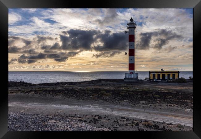 Lighthouse at Poris de Abona Tenerife Framed Print by Phil Crean