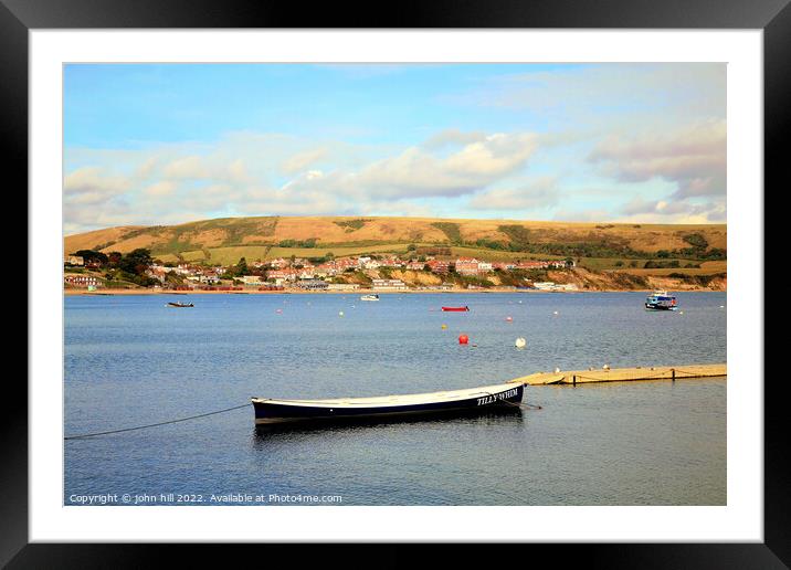 Swanage. Framed Mounted Print by john hill