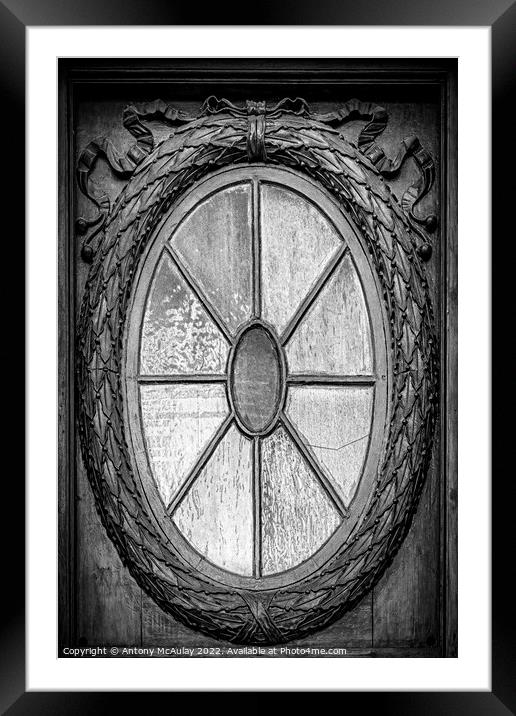 Ornate Oval Window Framed Mounted Print by Antony McAulay