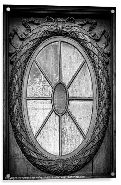 Ornate Oval Window Acrylic by Antony McAulay