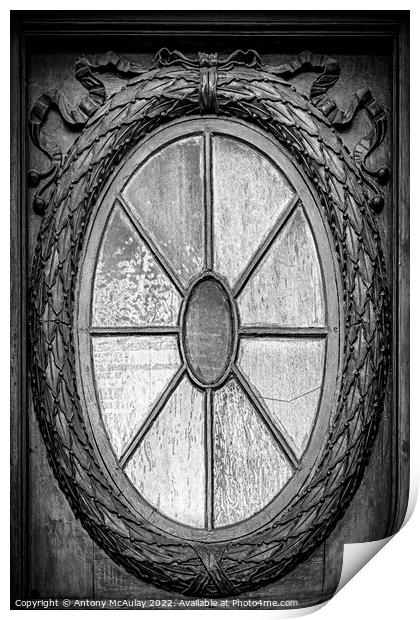 Ornate Oval Window Print by Antony McAulay
