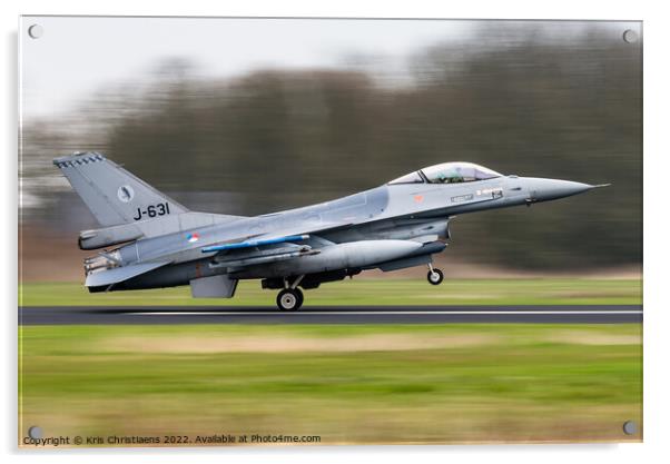 Dutch fighter jet Acrylic by Kris Christiaens
