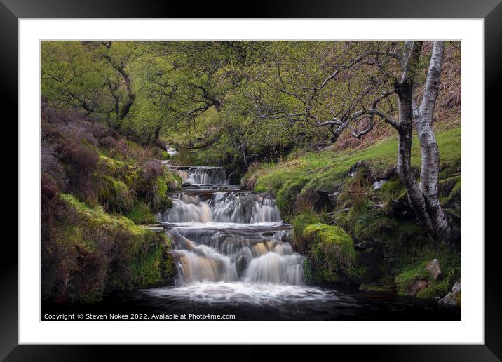 Majestic Fairbrook Waterfall Framed Mounted Print by Steven Nokes