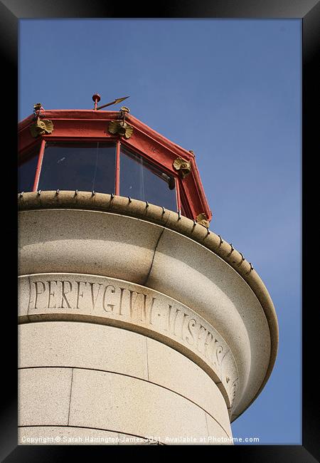 Lighthouse at Ramsgate harbour entrance Framed Print by Sarah Harrington-James