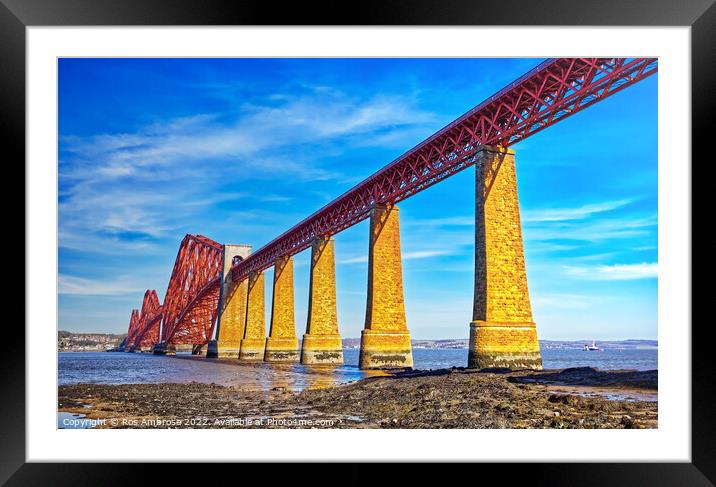Forth Bridge Framed Mounted Print by Ros Ambrose