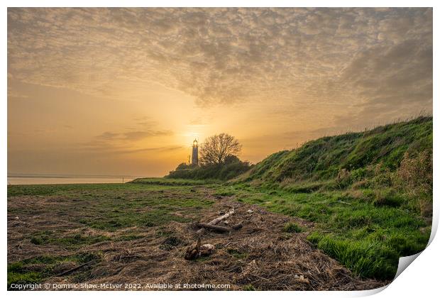 Hale Village Lighthouse at sunset Print by Dominic Shaw-McIver