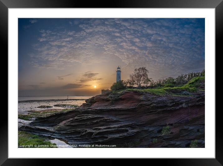 Sunset at Hale Head Lighthouse Framed Mounted Print by Dominic Shaw-McIver