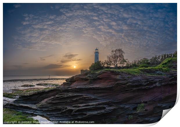 Sunset at Hale Head Lighthouse Print by Dominic Shaw-McIver