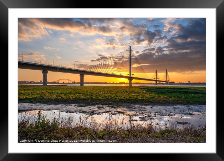 Two Bridges across the Mersey Framed Mounted Print by Dominic Shaw-McIver