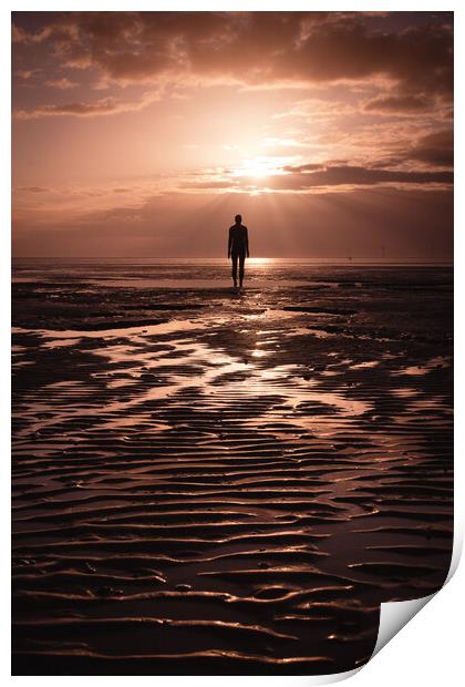 Last of the Light at Another Place, Crosby Print by Liam Neon