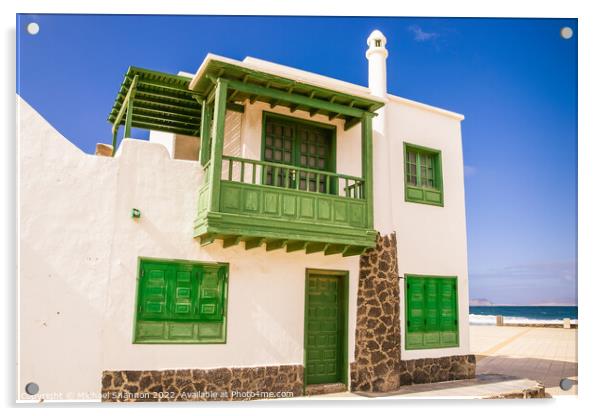 Traditional Canarian House Acrylic by Michael Shannon