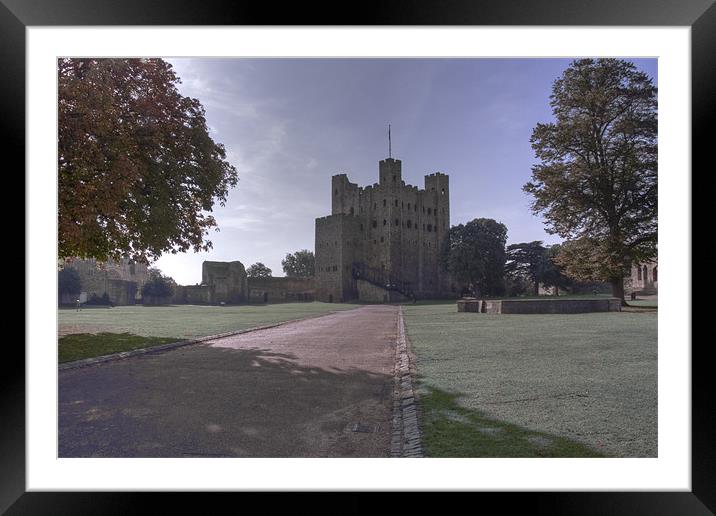 Rochester Castle Framed Mounted Print by David French