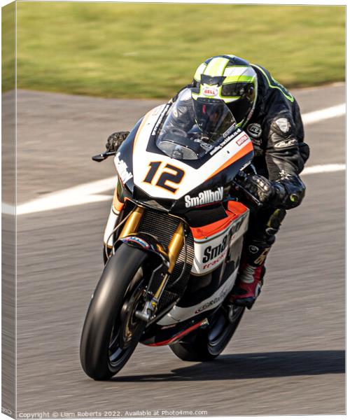 No Limits track day rider Canvas Print by Liam Roberts