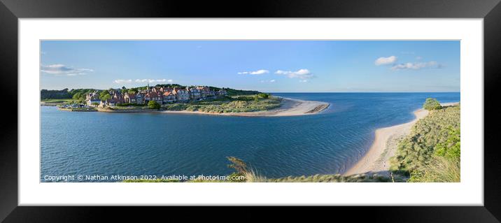 Alnmouth Panorama Framed Mounted Print by Nathan Atkinson