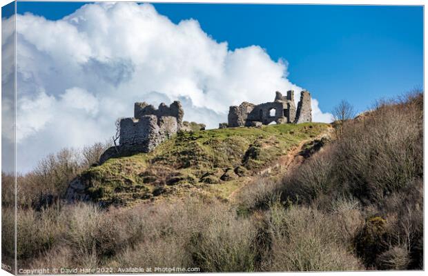 Pennard Castle, Gower Peninsula. Canvas Print by David Hare