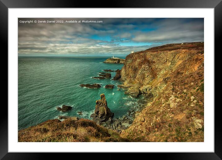 The coast leading up to South Stack, Anglesey Framed Mounted Print by Derek Daniel