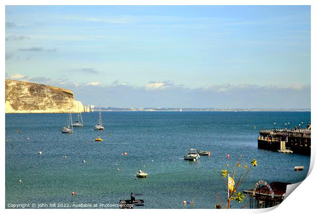Swanage Bay. Print by john hill
