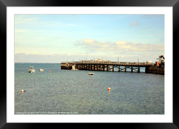 Swanage Pier, Dorset. Framed Mounted Print by john hill