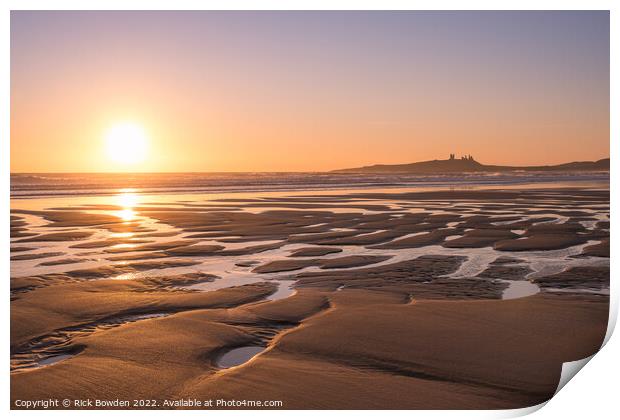 Tide Pools at Embleton Bay Print by Rick Bowden