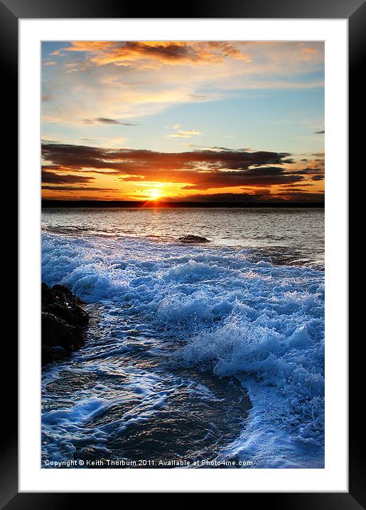 Dunbar Sunset Framed Mounted Print by Keith Thorburn EFIAP/b