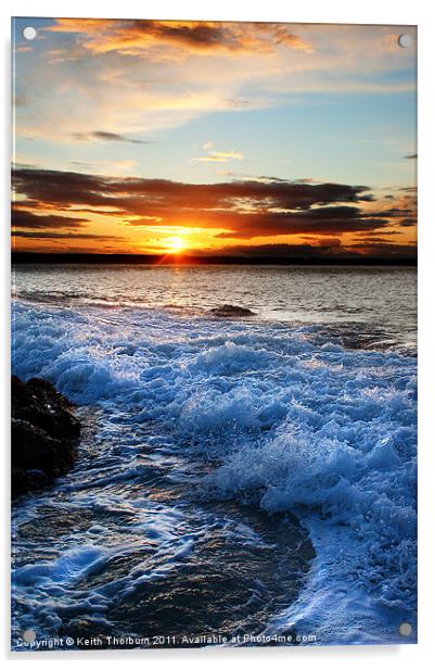 Dunbar Sunset Acrylic by Keith Thorburn EFIAP/b