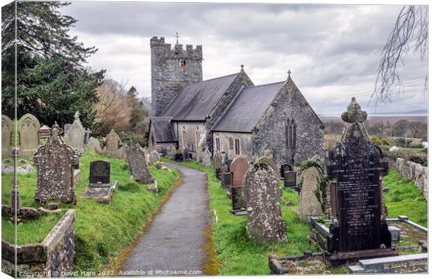 St Rhidian and St Illtyd Canvas Print by David Hare