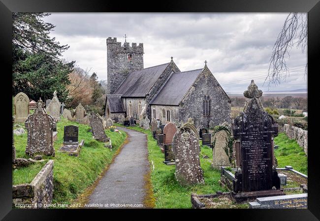 St Rhidian and St Illtyd Framed Print by David Hare