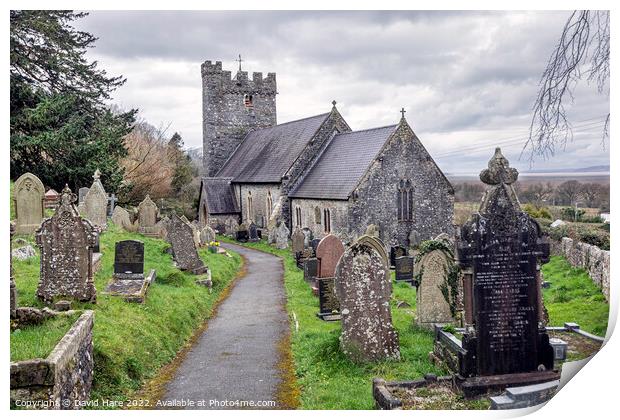 St Rhidian and St Illtyd Print by David Hare