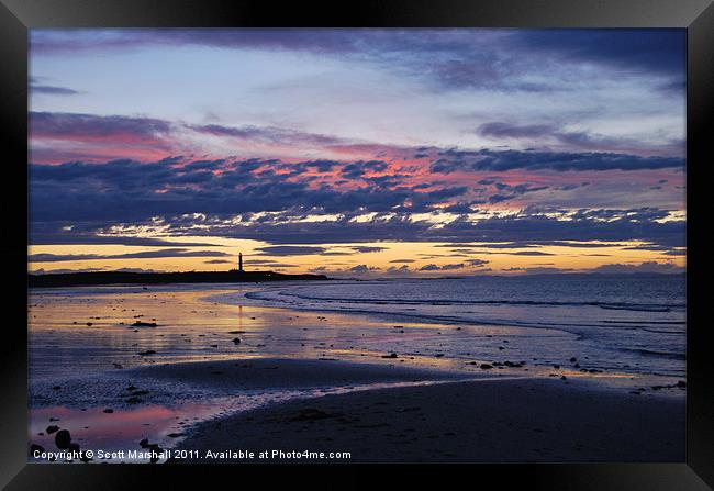 Covesea Hue - Moray Framed Print by Scott K Marshall