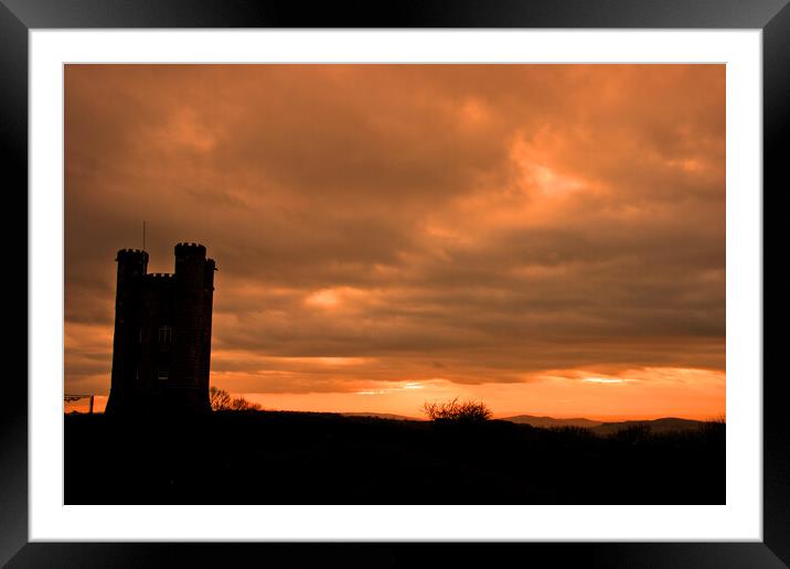 Broadway Tower Sunset Cotswolds Worcestershire Framed Mounted Print by Andy Evans Photos