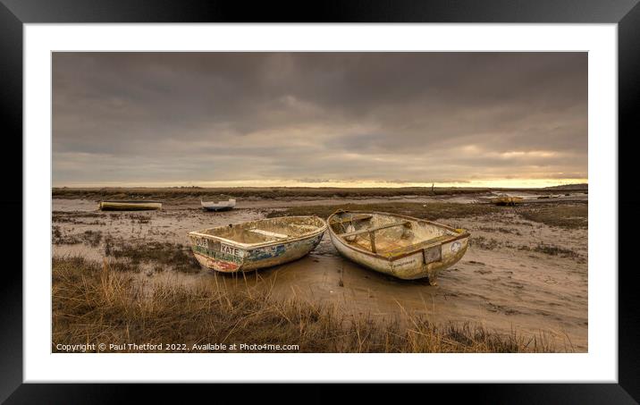 Boats at dawn Framed Mounted Print by Paul Thetford