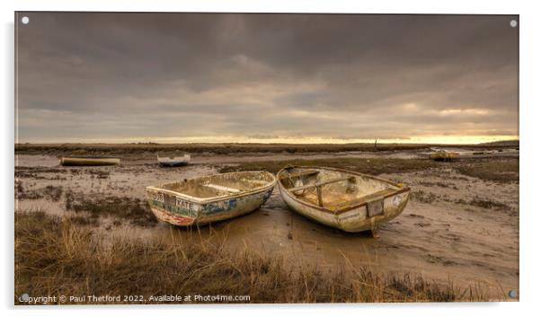 Boats at dawn Acrylic by Paul Thetford