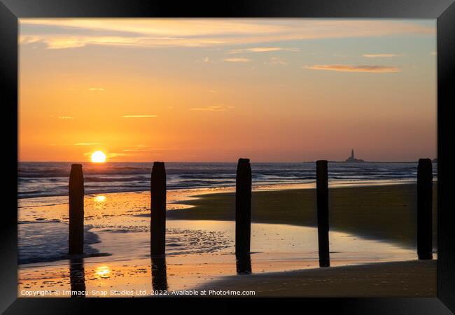 Sunset at Blyth Framed Print by Storyography Photography