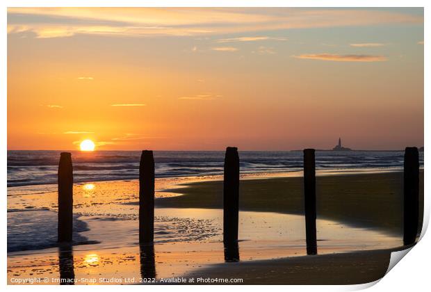 Sunset at Blyth Print by Storyography Photography