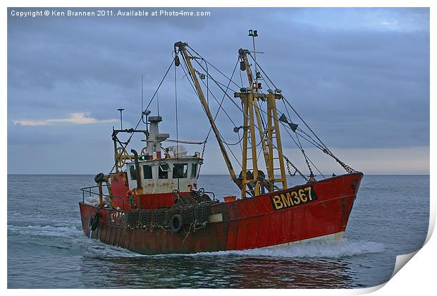 Fishing Trawler Print by Oxon Images