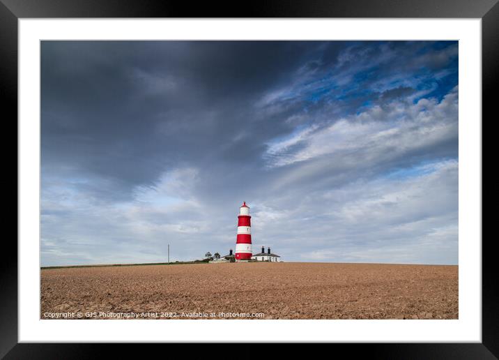 Lighthouse From Afar Framed Mounted Print by GJS Photography Artist