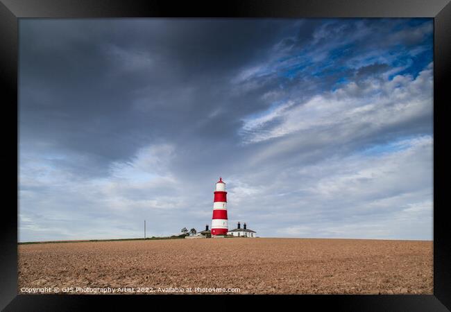 Lighthouse From Afar Framed Print by GJS Photography Artist