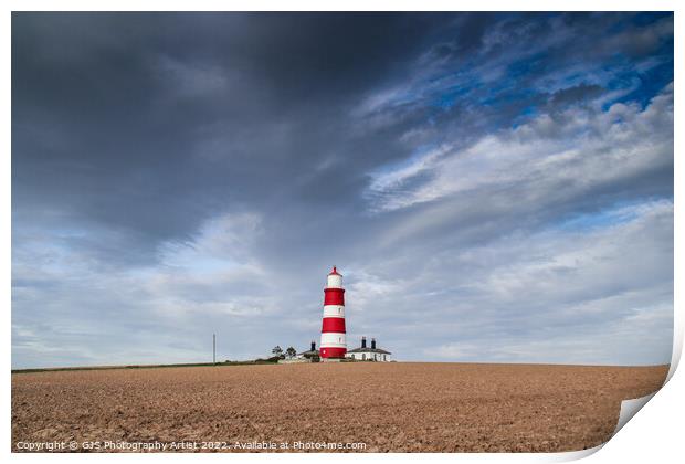 Lighthouse From Afar Print by GJS Photography Artist