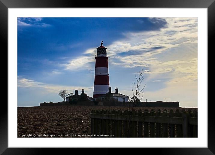 Happisburgh Lighthouse from Footpath Framed Mounted Print by GJS Photography Artist