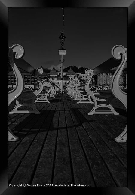 Penarth pier Framed Print by Darren Evans