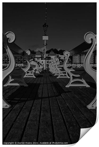 Penarth pier Print by Darren Evans