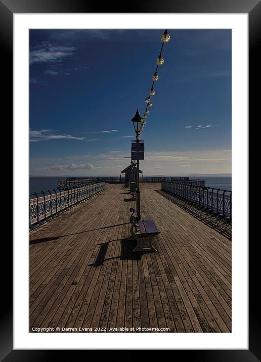 Penarth pier Framed Mounted Print by Darren Evans
