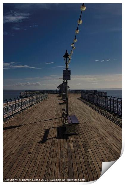 Penarth pier Print by Darren Evans