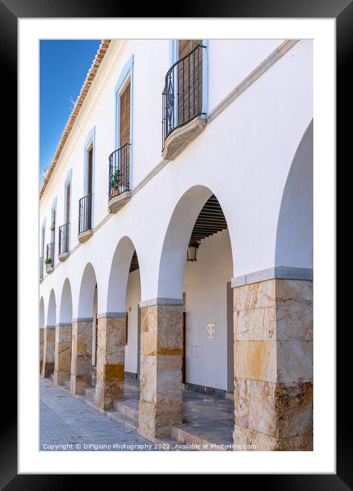 Plaza Porticada Arches Framed Mounted Print by DiFigiano Photography