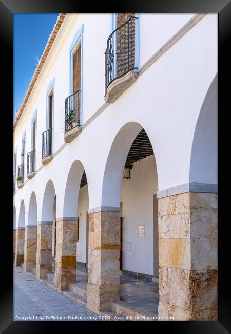 Plaza Porticada Arches Framed Print by DiFigiano Photography