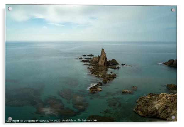 The Las Sirenas cliffs and reef in Cabo de Gata Acrylic by DiFigiano Photography