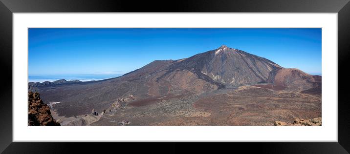 Mount Teide panorama Tenerife Framed Mounted Print by Phil Crean