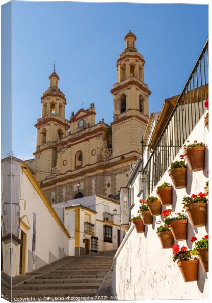 The Parish of Our Lady Of The Icarnation Church in historic Olvera. Canvas Print by DiFigiano Photography