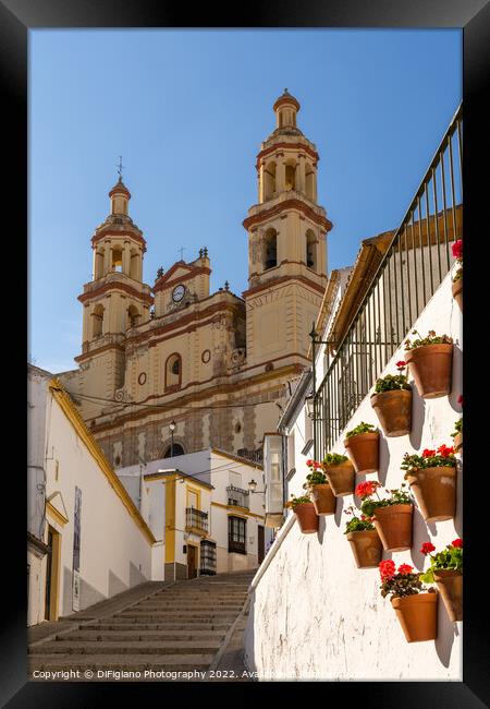 The Parish of Our Lady Of The Icarnation Church in historic Olvera. Framed Print by DiFigiano Photography